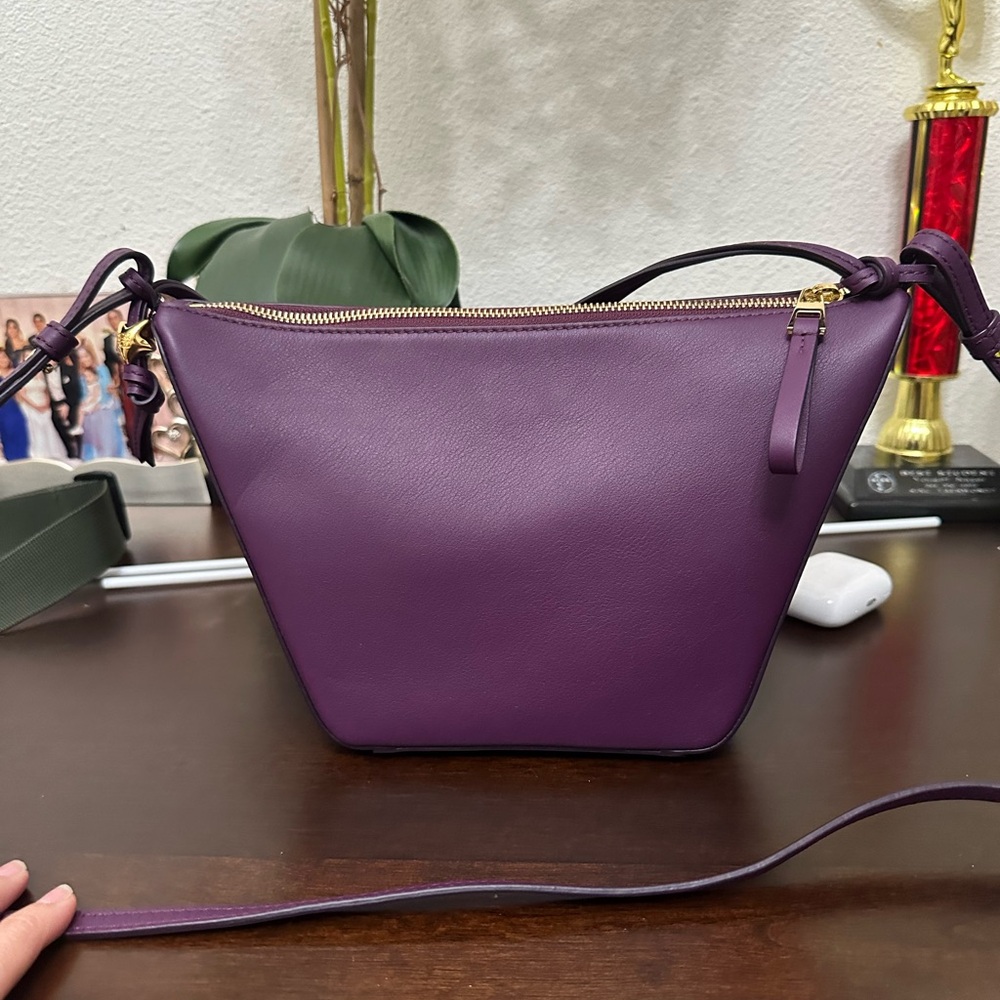 Loewe Calfskin Hammock Hobo Mini in Purple